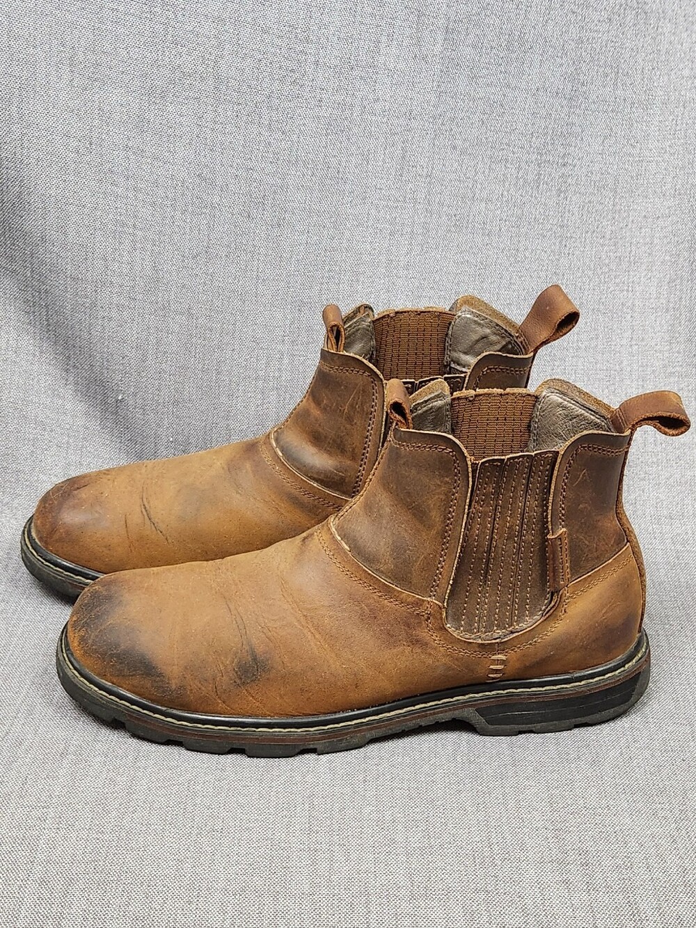 Skechers Brown Leather Chukka Slip-on Boots. Size 11.5 - Picture 2 of 10